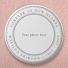 エレガント葬ミニマルクラシック記念写真 缶バッジ