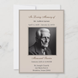 エレガント葬儀・追悼式 招待状