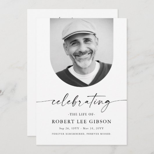 エレガント葬式お祝い プログラム (正面/裏面)