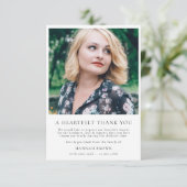 エレガント葬 |ハートフェルトモダン写真 サンキューカード (スタンド正面)