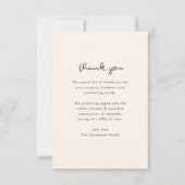 エレガント葬 |メモリアルフォトシック悔やみや弔慰 サンキューカード (裏面)