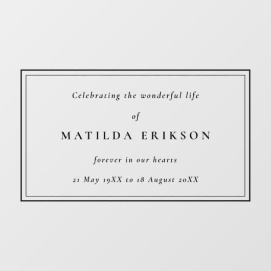 エレガント葬 |生クラシック命お祝い ウィンドウサイン (シート)