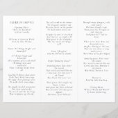 エレガント葬 | Order of Service 3つ折りプログラム (裏面)