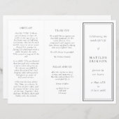 エレガント葬 | Order of Service 3つ折りプログラム (正面/裏面)