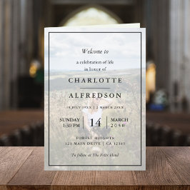 エレガント葬 | Order of Service Memorial Photo プログラム