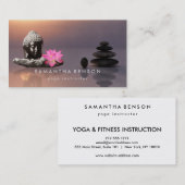 エレガント蓮花仏禅ロゴヨガ 名刺 (正面/裏面)