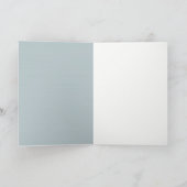 エレガント薄暗い青い緑の多肉性の結婚葉 サンキューカード (内部)