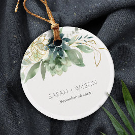 エレガント薄暗い青い緑の多肉性の結婚葉 フェイバータグ