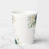 エレガント薄暗い青い緑の多肉性の結婚葉 紙コップ (左)