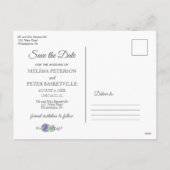 エレガント薄紫の保存 シーズンポストカード (裏面)