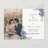 エレガント薄紫の保存 シーズンポストカード (正面)