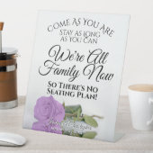 エレガント薄紫パープルバラオープンシー結婚ト 台座サイン (インサイチュ)