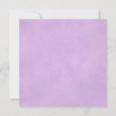 エレガント薄紫パープルバラ&オーバルフォト結婚ズ セーブザデート (裏面)