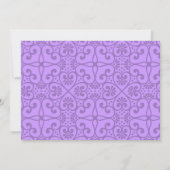 エレガント薄紫パープルフローラキンセアニェラありがとう サンキューカード (裏面)