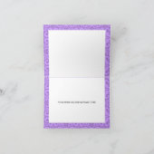 エレガント薄紫パープルフローラキンセアニェラありがとう 招待状 (内部)