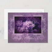 エレガント薄紫フローラ「母の日」 ポストカード (正面/裏面)