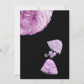 エレガント薄紫ブライダルシャワーの発表 招待状 (裏面)