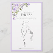 エレガント薄紫ラベンダーフローラブライダルシャワーゲーム (正面)