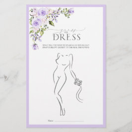 エレガント薄紫ラベンダーフローラブライダルシャワーゲーム