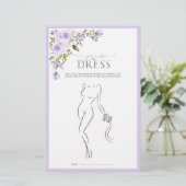 エレガント薄紫ラベンダーフローラブライダルシャワーゲーム (スタンド正面)