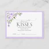 エレガント薄紫ラベンダーフローラブライダルシャワーゲーム エンクロージャーカード (正面)