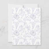 エレガント薄紫ラベ結婚ンダーのリハーサル 招待状 (裏面)