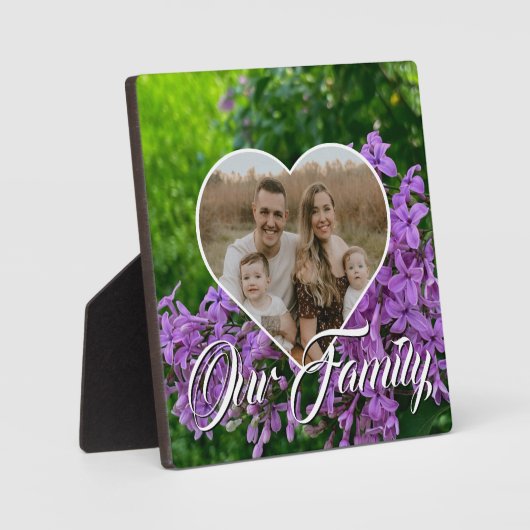 エレガント薄紫写真テンプレート フォトプラーク (正面)