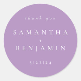エレガント薄紫座結婚標のクラシック経路 ラウンドシール