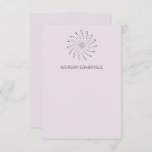 エレガント薄紫抽象芸術モダン花 ノートカード (正面/裏面)