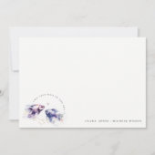 エレガント薄紫水彩沿岸魚結婚の ノートカード (正面)