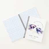 エレガント薄紫水彩沿岸魚結婚の ノートブック (内部)
