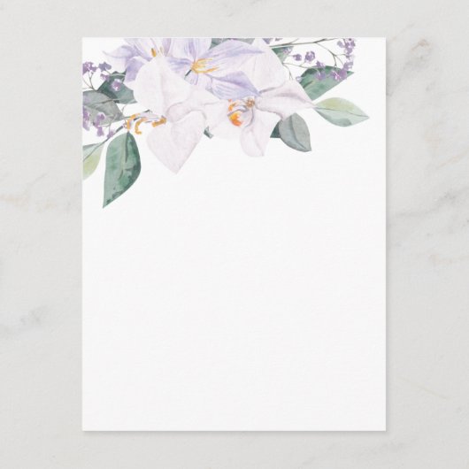 エレガント薄紫水結婚色の情報 エンクロージャーカード (裏面)