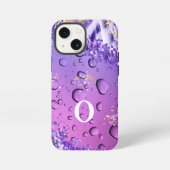 エレガント薄紫紫の大理石ファンタジー水滴 iPhoneケース (裏面)