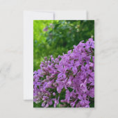 エレガント薄紫紫フローラ結婚式招待状 招待状 (裏面)