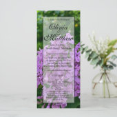 エレガント薄紫紫フローラ結婚式 プログラム (スタンド正面)