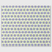 エレガント薄紫紫色の花春フローラ ラッピングペーパー (フラット)