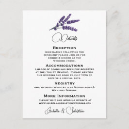 エレガント薄紫結婚の花 エンクロージャーカード