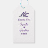 エレガント薄紫結婚の花 ギフトタグ (正面)