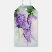 エレガント薄紫結婚の花 ギフトタグ (裏面)