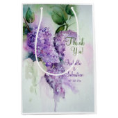 エレガント薄紫結婚の花 ミディアムペーパーバッグ (正面)