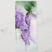 エレガント薄紫結婚の花 メニュー (裏面)