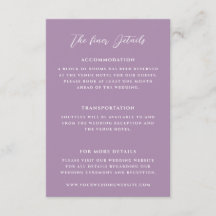 エレガント薄紫結婚詳細