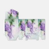 エレガント薄紫花結婚式の引き出物箱 フェイバーボックス (折り畳みなし)