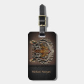 エレガント虎の頭が見たパーソナライズされた- ラゲッジタグ (正面縦)