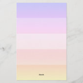 エレガント虹ストライプの名文房具 便箋 (裏面)