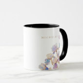 エレガント虹彩パーソナライズされたフローラ マグカップ (正面右)