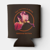 エレガント虹彩パーソナライズされた花 缶クーラー (裏面)