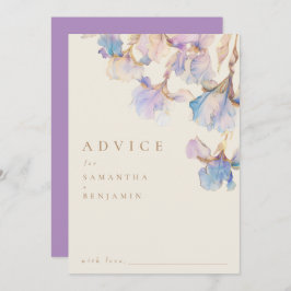 エレガント虹彩結婚フローラ アドバイスカード