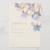エレガント虹彩結婚フローラ アドバイスカード (正面)