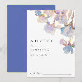 エレガント虹彩結婚フローラ アドバイスカード (正面/裏面)
